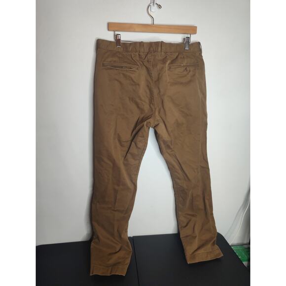 J. Crew 770 Straight Fit Flannel Lined Cabin Pant Mens 35x32 khaki - Picture 2 of 8